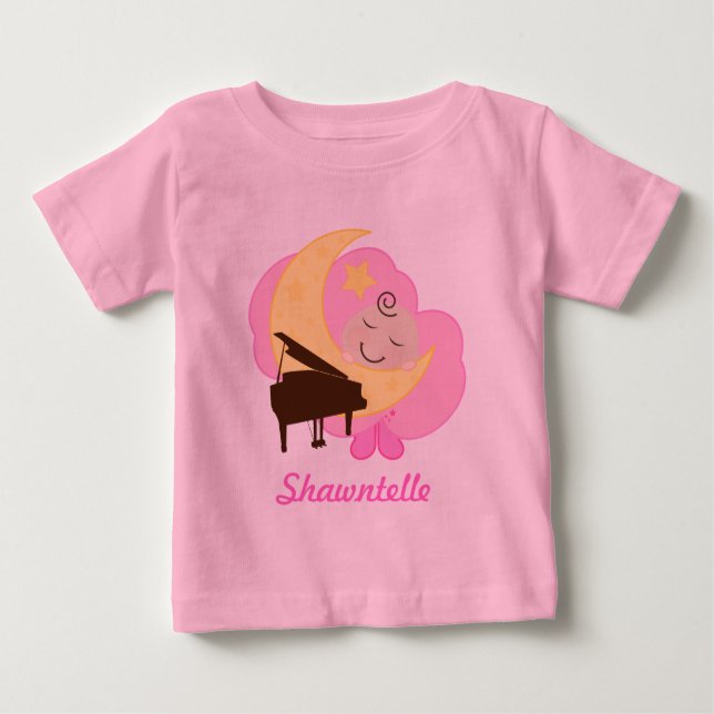 T-shirt Pour Bébé Futur personnalisé Piano Player baby tee (Devant)