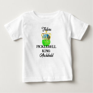 T-shirt Pour Bébé Futur Pickleball King Baby Green Ball en Couronne