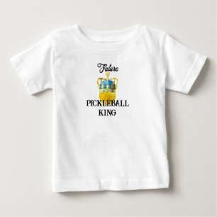 T-shirt Pour Bébé Futur Pickleball King Baby Yellow Ball en Couronne