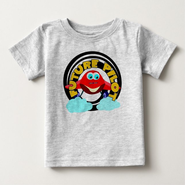 T-shirt Pour Bébé Futur pilote (Devant)