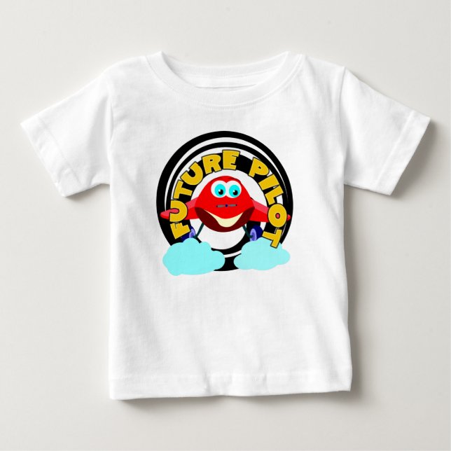 T-shirt Pour Bébé Futur pilote (Devant)