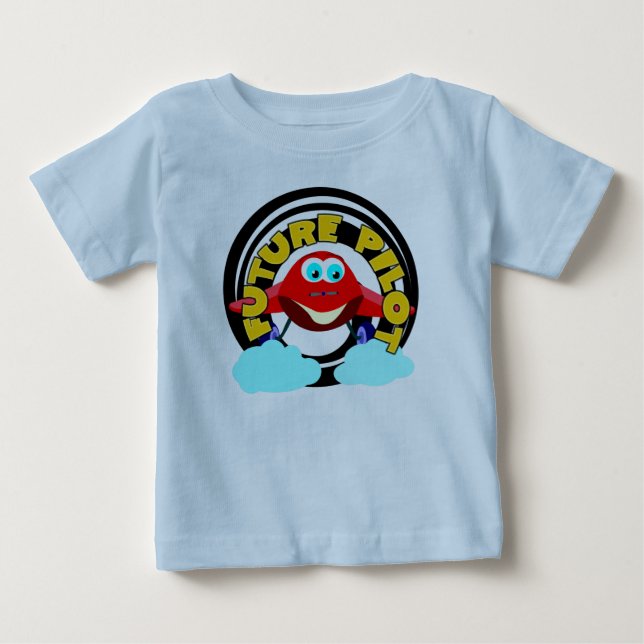 T-shirt Pour Bébé Futur pilote (Devant)