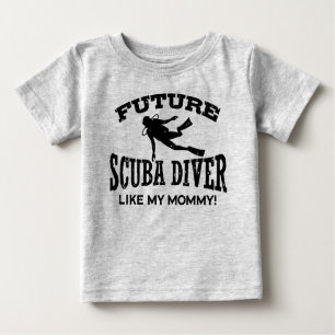 T-shirt Pour Bébé Futur Plongeur Scuba Comme Ma Maman