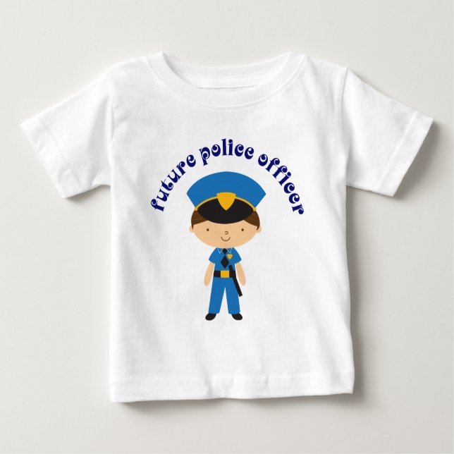 T-shirt Pour Bébé Futur policier (Devant)