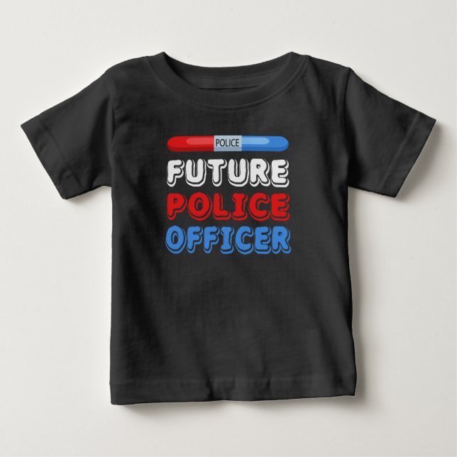 T-shirt Pour Bébé Futur policier T-shirt bébé (Devant)