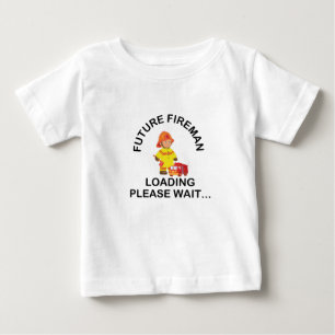 T-shirt Pour Bébé Futur pompier chargement Veuillez patienter...,Cad