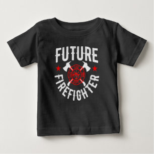 T-shirt Pour Bébé Futur pompier mignon enfant pompier