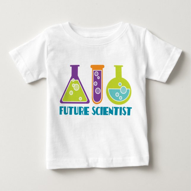 T-shirt Pour Bébé Futur scientifique Cute Kids Laboratory Baby Tee (Devant)
