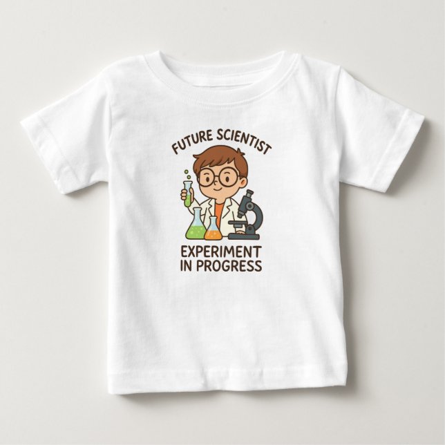 T-shirt Pour Bébé Futur scientifique - Expérience en cours (Devant)