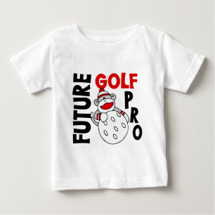 T-shirt Pour Bébé Futur singe de chaussette de professionnel de golf