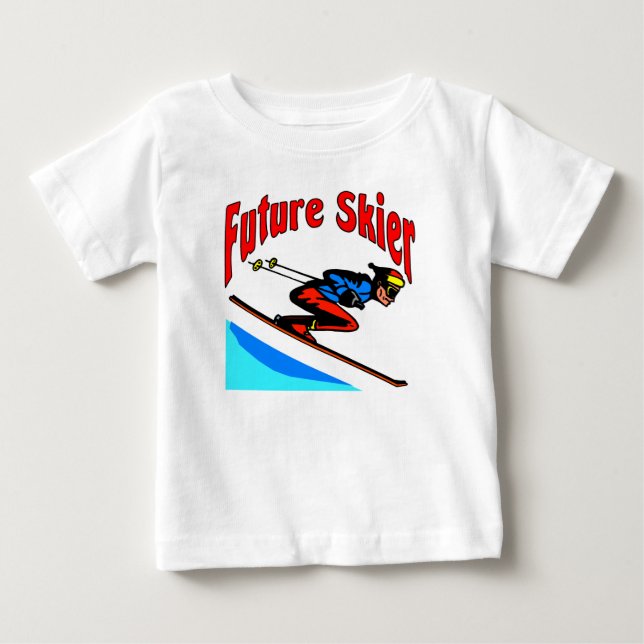 T-shirt Pour Bébé Futur Skier (Devant)