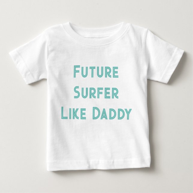 T-shirt Pour Bébé Futur Surfer comme papa (Devant)