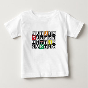 T-shirt Pour Bébé FUTUR SURFER DANS la pièce en t de FABRICATION de