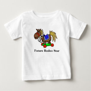 T-shirt Pour Bébé Futur T-Shirt de Bébé Cheval de Jouet de Rodéo Sta