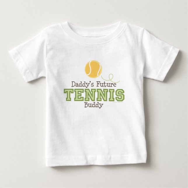 T-shirt Pour Bébé Futur T-shirt de bébé d'ami du tennis du papa (Devant)
