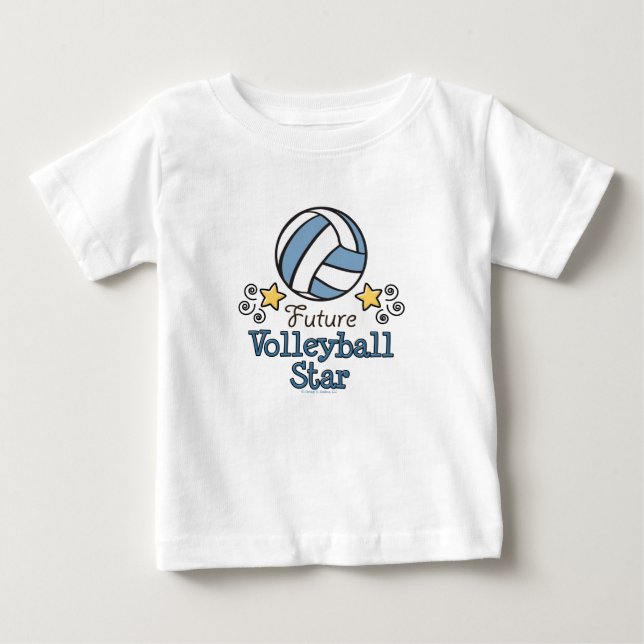 T-shirt Pour Bébé Futur T-shirt de bébé d'étoile de volleyball (Devant)