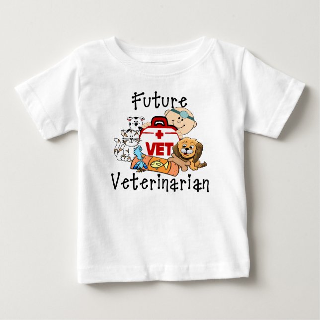 T-shirt Pour Bébé Futur vétérinaire (Devant)