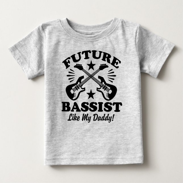T-shirt Pour Bébé Future Bass Player Comme Mon Père (Devant)