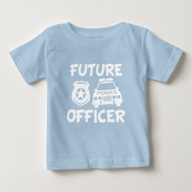 T-shirt Pour Bébé Future chemise de bébé de policier (Devant)
