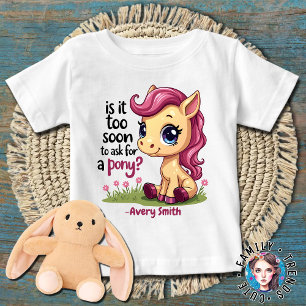 T-shirt Pour Bébé Future Cowgirl Est-ce trop tôt pour demander un po