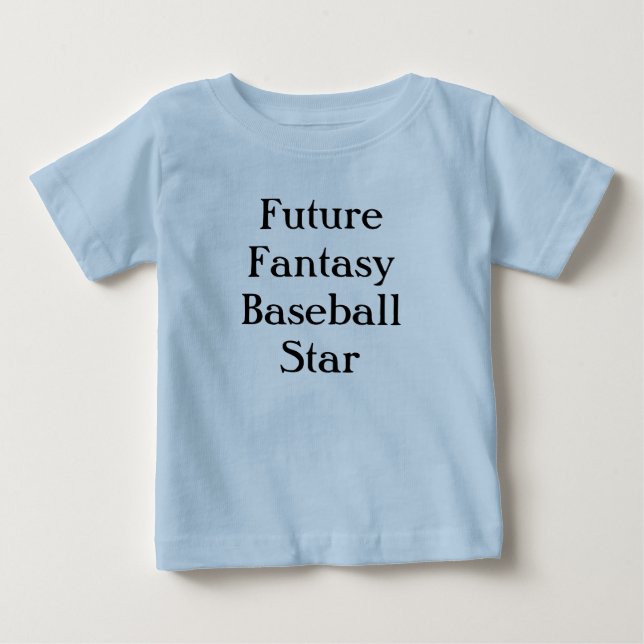 T-shirt Pour Bébé Future étoile de base-ball d'imaginaire (Devant)