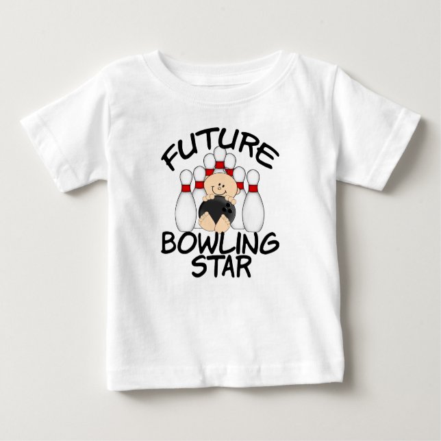 T-shirt Pour Bébé Future étoile de bowling (Devant)