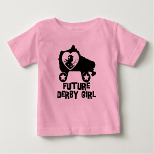 T-shirt Pour Bébé Future fille de Derby, conception de patinage de