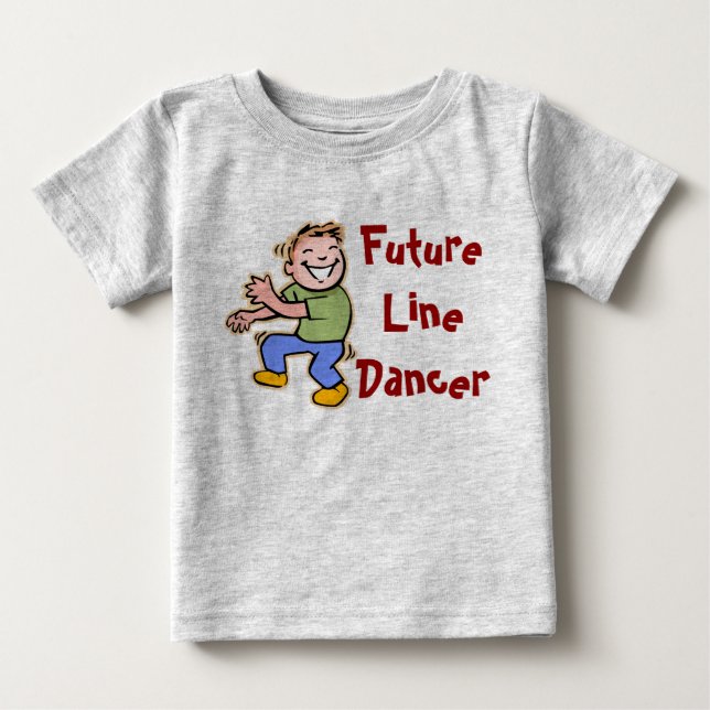 T-shirt Pour Bébé Future Line Dancer ! -Bébé garçon (Devant)