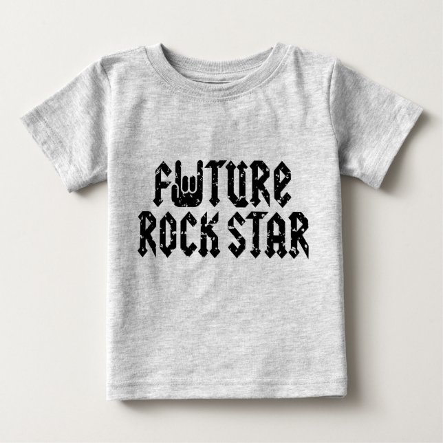 T-shirt Pour Bébé Future Rock Star (Devant)