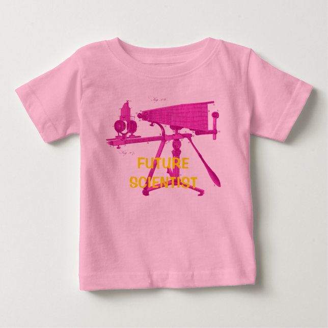 T-SHIRT POUR BÉBÉ FUTURE SCIENTIFIQUES MICROSCOPE DU 18ÈME SIÈCLE (Devant)