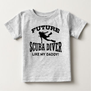 T-shirt Pour Bébé Future Scuba Diver Comme Mon Papa