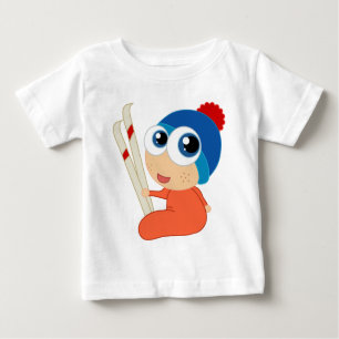 T-shirt Pour Bébé Future Skier Baby Tee