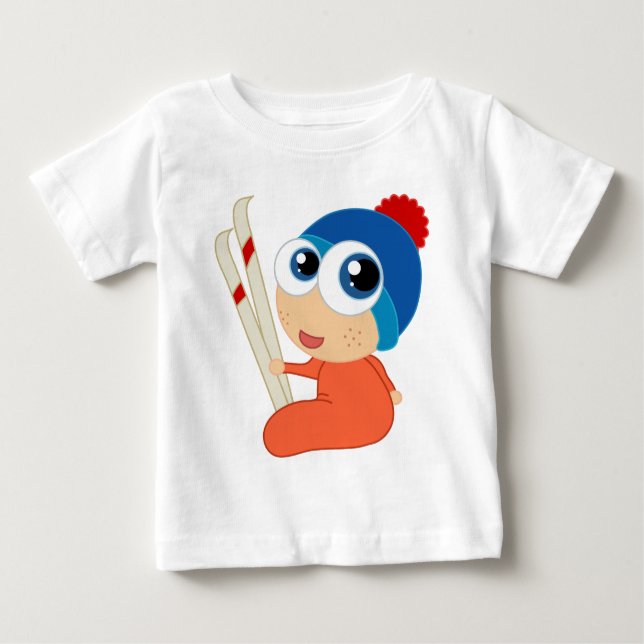 T-shirt Pour Bébé Future Skier Baby Tee (Devant)