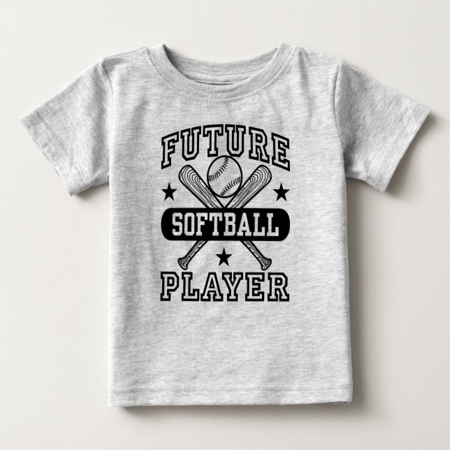 T-shirt Pour Bébé Future Softball Player (Devant)