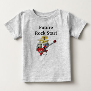 T-shirt Pour Bébé Future vedette du rock