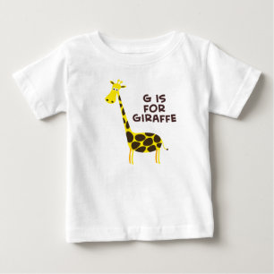 T-shirt Pour Bébé G est pour la girafe