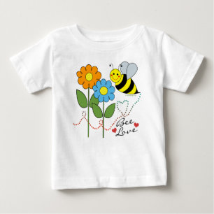 T-shirt Pour Bébé Gaffez l'abeille avec amour d'abeille de fleurs