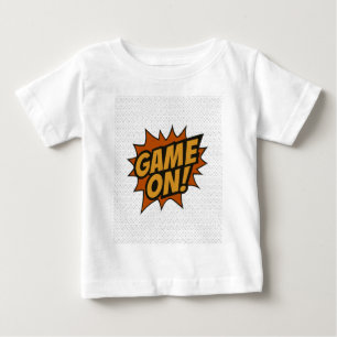 T-shirt Pour Bébé GAME ON! Bande dessinée ・ Poster du mur du joueur