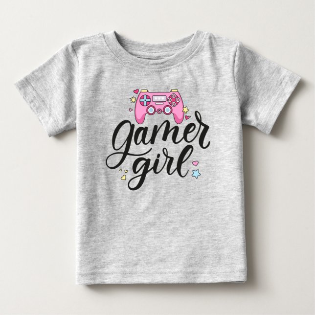T-shirt Pour Bébé Gamer fille (Devant)
