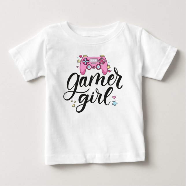 T-shirt Pour Bébé Gamer fille (Devant)