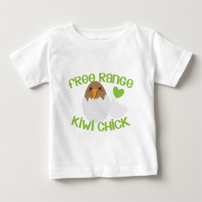 T-shirt Pour Bébé Gamme libre KIWI chick Nouvelle-Zélande (Devant)