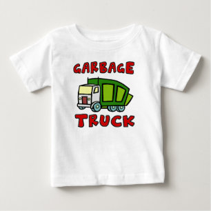 T-shirt Pour Bébé GARBAGE TRUCK SHIRT ! ! ! J'adore les camions à or