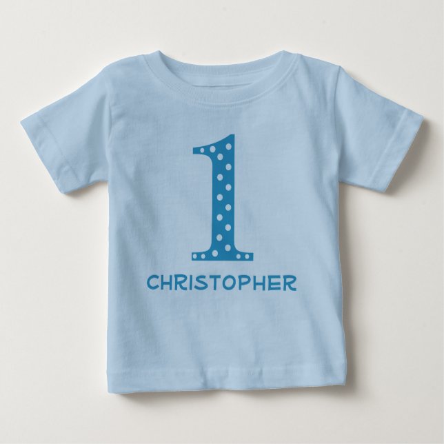 T-shirt Pour Bébé Garçon 1er anniversaire (Devant)