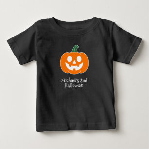 T-shirt Pour Bébé Garçon Bébé Citrouille d'Halloween