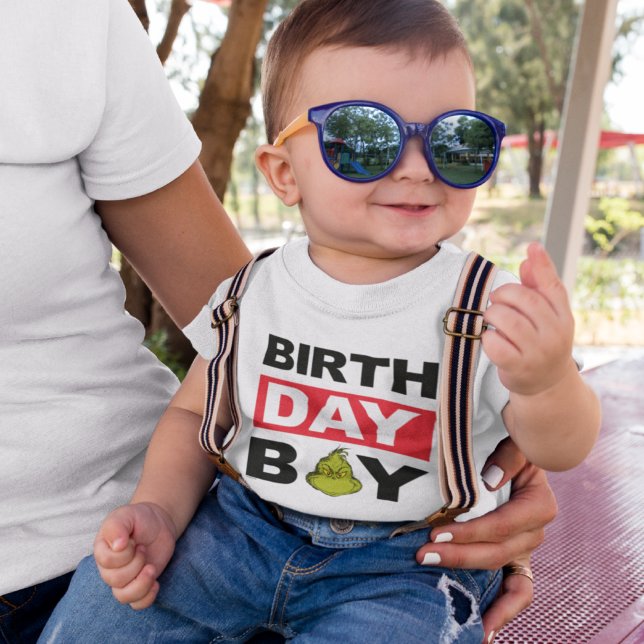 T-shirt Pour Bébé Garçon d'anniversaire flocon de neige Grinch (Créateur téléchargé)