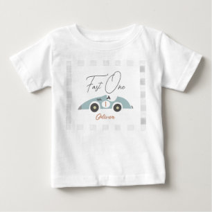 T-shirt Pour Bébé Garçon de 1 an pour la course bleue Fast One
