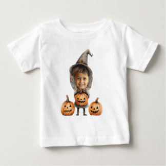 T-shirt Pour Bébé Garçon Halloween Visage Personnalisé