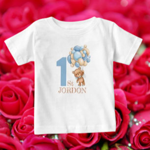 T-shirt Pour Bébé Garçon on peut attendre 1er Teddy Bear
