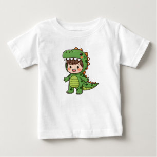 T-shirt Pour Bébé Garçon portant un costume de dinosaure