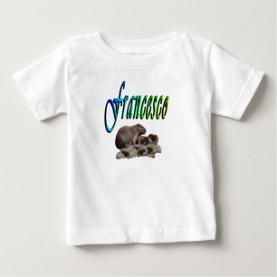 T-shirt Pour Bébé Garçons appelés Francesco avec la famille de capyb